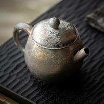 Hand-made Gilded Silver Burnt Foil Teapot Retro Ceramic Tea Kettle For Home Kitchen China Mainland