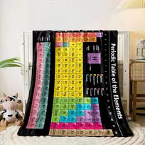 The periodic table displays elements arranged by atomic number and properties. for all seasons blanket lunch break throw gift 80cm x 120cm