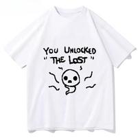Binding of Isaac You Unlocked The Lost TShirt Vintage Graphic T Shirts Women Fashion Classic ONeck Short Sleeve Tshirts YK S