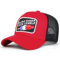 Women Lick Itself Letter Print Embroidery Baseball Net Caps Outdoor Use Adjustable Spring And Summer Casual Sunscreen Hat For Men And