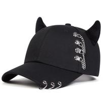 Women Circular Lron Ring Cow Horn Personalizedity Baseball Caps Spring Autumn Outdoor Use Adjustable Casual Hats Sunscreen Hat For Men And