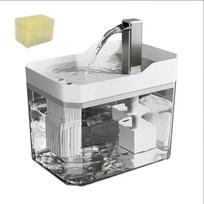 Hot transparent pet water dispenser plug-in automatic water drinker circulating and flowing out water smoothly pet water drinker (white,1.5L) balta