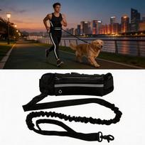 Hands-Free Running Dog Leash Pet Leash Reflective with Waist Bag Retractable Elastic for Walking Outdoor Pet Supplies HD juoda
