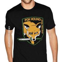 Printing Metal Gear Solid Fox Hound Tees For Men Popular England Style Tshirts Men Full Cotton Gothic Style Tees Shirt S įvairiaspalvis