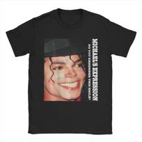 Harajuku T Shirt Beach Happy Michael Jackson Fashion T Shirts  100 Cotton Tee Shirt for Men's Y2K Classic Short Sleeve Top Tees S įvairiaspalvis