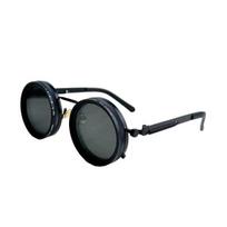 Round Polarized Sunglasses 46031 Gears ND Filter Sun Glasses with Adjustable Tint Lenses for Men E