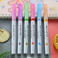 Kawaii Handbook Marker Flowers Line Shaped Highlighter Pen Roller Tip Curve Liner Journaling Creative Drawing Stationery