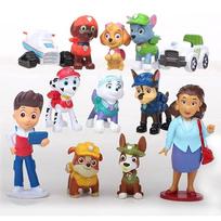 Omelivon 11 dalių Paw Patrol figūrėlių rinkinys, daugiaspalvės dekoratyvinės veiksmo figūrėlės, vaikų žaislų kolekcija