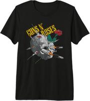 Guns N' Roses Official Needle Skull Vintage Premium T-Shirt S įvairiaspalvis