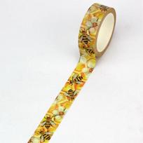NEW 1PC 10M Decor Bee Honey Jar honeycomb Hearts Line Washi Tape Set for Scrapbooking Diary Masking Tape Kawaii Stationery