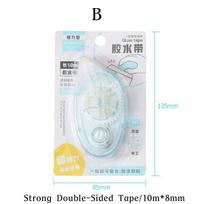 Journamm 10m*8mm Strong Double Sided Adhesive Glue Tape DIY Scrapbooking Office Stationery Supplies High Viscosity Roller Tape