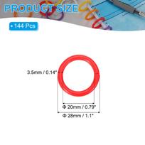 144/210Pcs Plastic Loose Leaf Binder Rings Book Hoops Key Rings for Paper Index Flash Card Scrapbook Notebook Photo Album Office