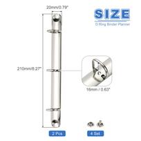 2/5Set A5 3Hole Ring Binder Mechanisms D Ring Replacement Binder Planner Loose Leaf Binding Spines for Organizers DIY Fill Paper