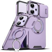 For Oppo Reno14 Case OPPO Reno 14 Pro Cover Reno 14F FS Magnetic Ring Armor Slide Camera Lens Case Magsafe Wireless Charge Cover OPPO Reno14