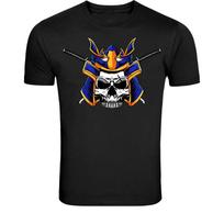 Samurai Skull Warrior T-Shirt - Japanese Warrior Skull Graphic S įvairiaspalvis