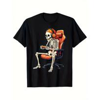 Men's & Boys' Vintage Gaming T-Shirt Retro Skeleton Video Game Character Graphic S įvairiaspalvis