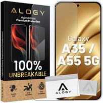 Szkło  Nietłukące  Do Samsung Galaxy A35 / A55 5G Na Ekran Hybrydowe Alogy Flexi Glass 9H Case Friendly Płaskie Na Ekran