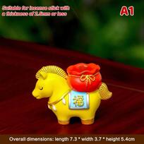 Resin Material Zodiac Pony Incense Burner Ornamental Design Creative Incense Stick Holder Pony Shape Burner 2026 Horse Year as the picture