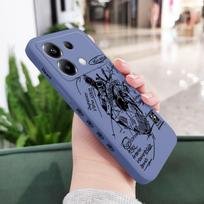 Sketch Heart Phone Case For Xiaomi Poco X6 F6 M6 M5 M5S F5 X5 F4 X4 M4 F3 M3 X3 Pro 4G 5G GT Silicone Cover Poco X3 GT šviesiai mėlyna spalva
