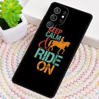 Keep Calm and Ride On Love Pony Horses Phone Case For Samsung Galaxy note 10 pro S26 S25 S24 S23 S22 S21 Plus Ultra Cover Galaxy S24 FE