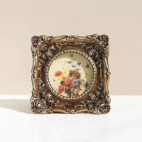 Square Mini Freestanding Photo Frame, Vintage Style Resin Photo Frame, Combination Wall Decor for Gallery Wall Gifts Birthday Graduation Photo Frame auksas