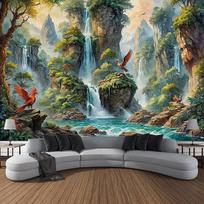 Dreamy sea plant wall tapestry 75x100 juoda