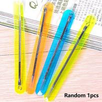 Color Random 1pcs Stainless Steel Acne Needle Acne Needle Acne Pimple Needle Acne Tool Blackhead Removal Needle Beauty Needle