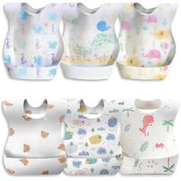 Baby Disposable Bibs 60 Count, Adjustable Size, Spit-Up Prevention, Versatile Feeding Bibs, 36cm×24cm