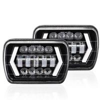 LED Headlight Halo DRL Turn Signal For Jeep Wrangler YJ Cherokee XJ MJ 7x6 /5x7