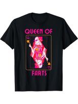 Queen Of Farts Playing Card Queen T Shirt Super Soft and Breathable Fabric Cas S įvairiaspalvis