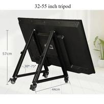 32-65 Inch Low Height TV Stand Movable Tripod Stage Screen Cart Cold-rolled Sheet Material Suitable for Flat Screen TVs