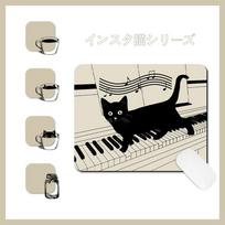 Desk Mat Cat Mouse Pads Anti-Slip Waterproof Waterproof Keyboard Mat Thickened Literary Black Cat Mouse Pad Home Decor
