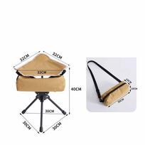 3-Legged Camping Chair Wear-resistant Fishing Chair Easy To Carry Outdoor Folding Stool  Fishing oranžinė
