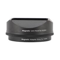Square Lens Hood Light Blocking Retro Protective Magnetic Mount Lens Shade for X100 Series Black