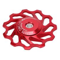 Keraminis guolis 11T galinio pavarų permetėjo ritinėlis-vediklis Priedas kalniniam dviračiui Road Bike red