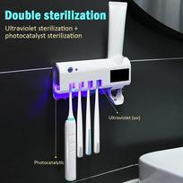 Saulės energijos UV šviesos dantų šepetėlio sterilizatorius Dantų šepetėlio laikiklis Automatinis dantų pastos spaustuvas dozatorius