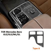 Carbon Fiber Car Center Gear Shifter Multimedia Control Panel Frame Interior Decoration Sticker For Mercedes Benz GLE GLS ML GL Type A