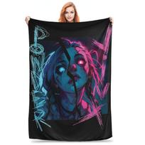Sevika Arcane Movie Jinx Blankets Flannel Spring Autumn  Breathable Super Soft Throw Blankets for Home Couch Bedding Throws 130x150cm