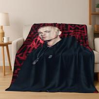 Tupac 2pac Rapper Eminem Hip Hop Rap God Art Flannel Blanket,Cozy Soft Throw Blanket for Home Bedroom Bed Sofa Cover Kids Gift 75x90cm