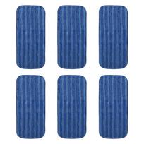 6Pcs Reusable Mop Pads for SwifferWet Jet Microfiber Replacement Pads Hardwood Floor Cleaning Dry Wet Mopping Cloths