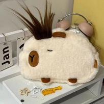 Kawaii Animacinis Kūrybinis Pieštukinė Studentams Kapibara Pliušinis Raštinės Reikmenų Laikymo Krepšys Didelės Talpos Mokymosi Raštinės Reikmenų Reikmenys