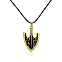 Funny Anime JOJO Arrow Shaped esign Pendant Necklace And Keychain Key Rings Fandom Jewelry Gift 40cm