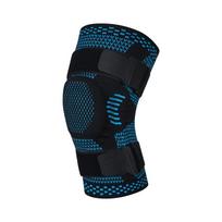 Adjustable Knee Pad Breathable Compression Sleeve High-Impact Protection Knee Support  Hiking S mėlyna