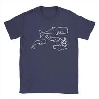 Robe De Extremoduro Unisexs Whale and Sun Tattoo Pattern TShirt Cotton Material Casual Short Sleeve Crew Neck TShirt Plus S