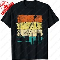 Crane Operator Retro Tower Heavy EquipUnisext Driver Gift TShirt Unisex Women Simple Casual Summer Fashion Tees Cotton Hipster Tops 4XL