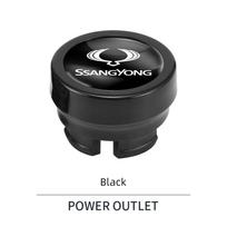 Car Cigarette Lighter Cover DustProof Decoration Cap For SsangYong Musso Korando Rexton Torres Kyron Actyon Tivoli Rodius M200 juoda