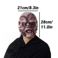Halloween Party Latex Three-faced Ghost Mask Realistic Horror Facial Head Cover
