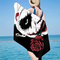 Cool clown Pattern Beach Towel, Super Soft Microfiber, Gift for Her/Him, Birthday, for Pool, Beach, Travel, Home Decor Fan gifts 70cmx140cm(27x55inch)