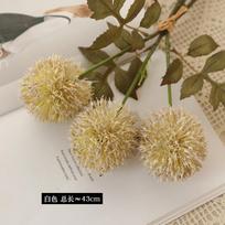 New simulation 3 bunches of scallion balls dandelion, autumn color wedding home decoration fake flower DIY flower arrangement materials balta