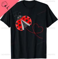Ladybeetle Ladybugs Nature Lover Insect Fans Entomophile TShirt Harajuku Cotton Kawayi Breathable and Comfortable Camiseta S